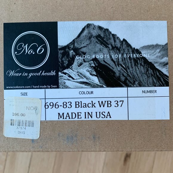 No6 High Heel Lace Up Ankle Clog Boots / BLACK / Size 37 - Picture 6 of 6